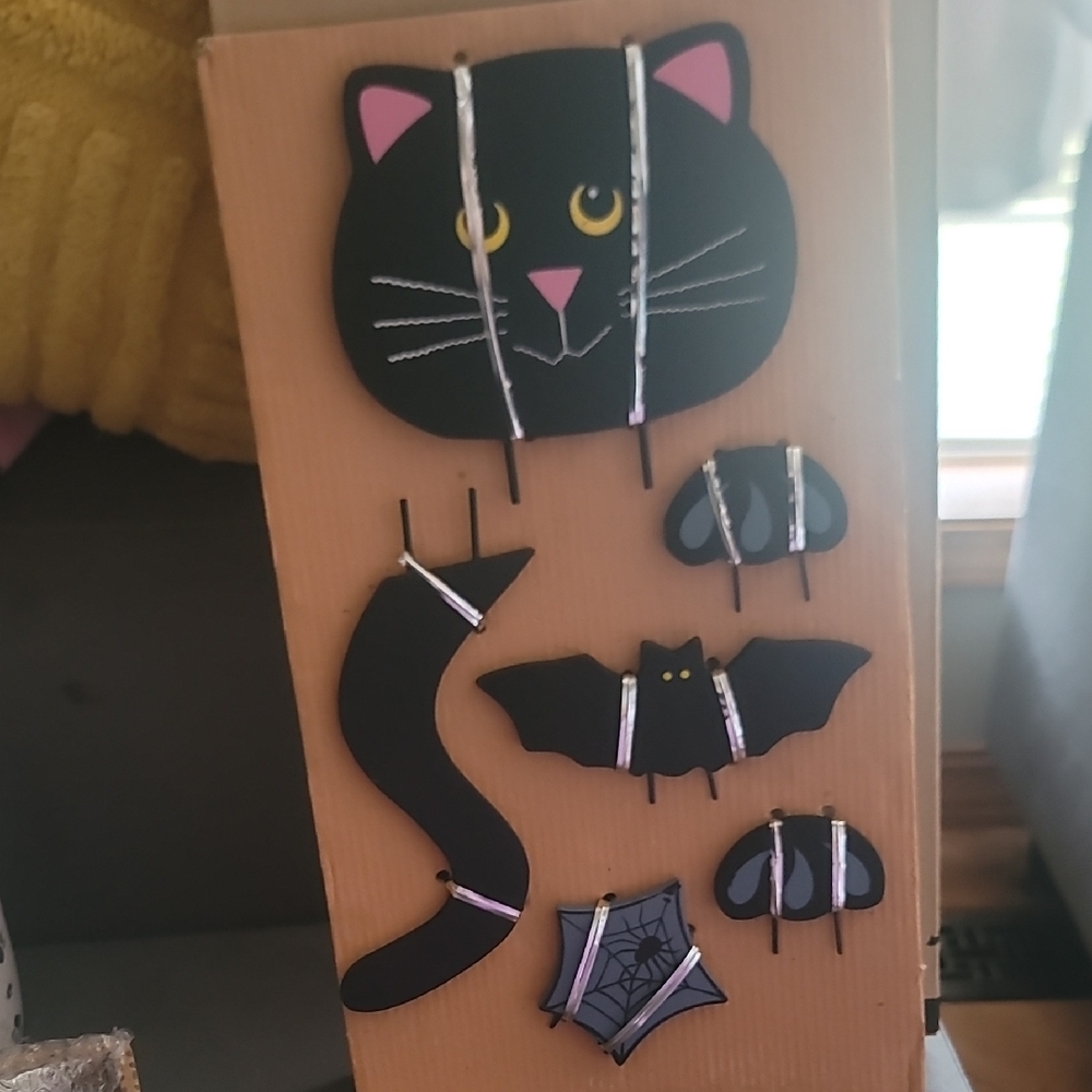 Black Cat and Bat Pumpkin Dress Up - Picture 1 of 2